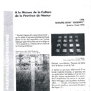 A la Maison de la Culture de la Province de Namur : Bernard Josse : Josseries [Article de presse]. Agenda du service de la Province de Namur,  n° 38,  juillet-août 1999